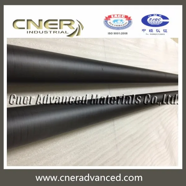 carbon fiber extended tube in matt finish with clamps