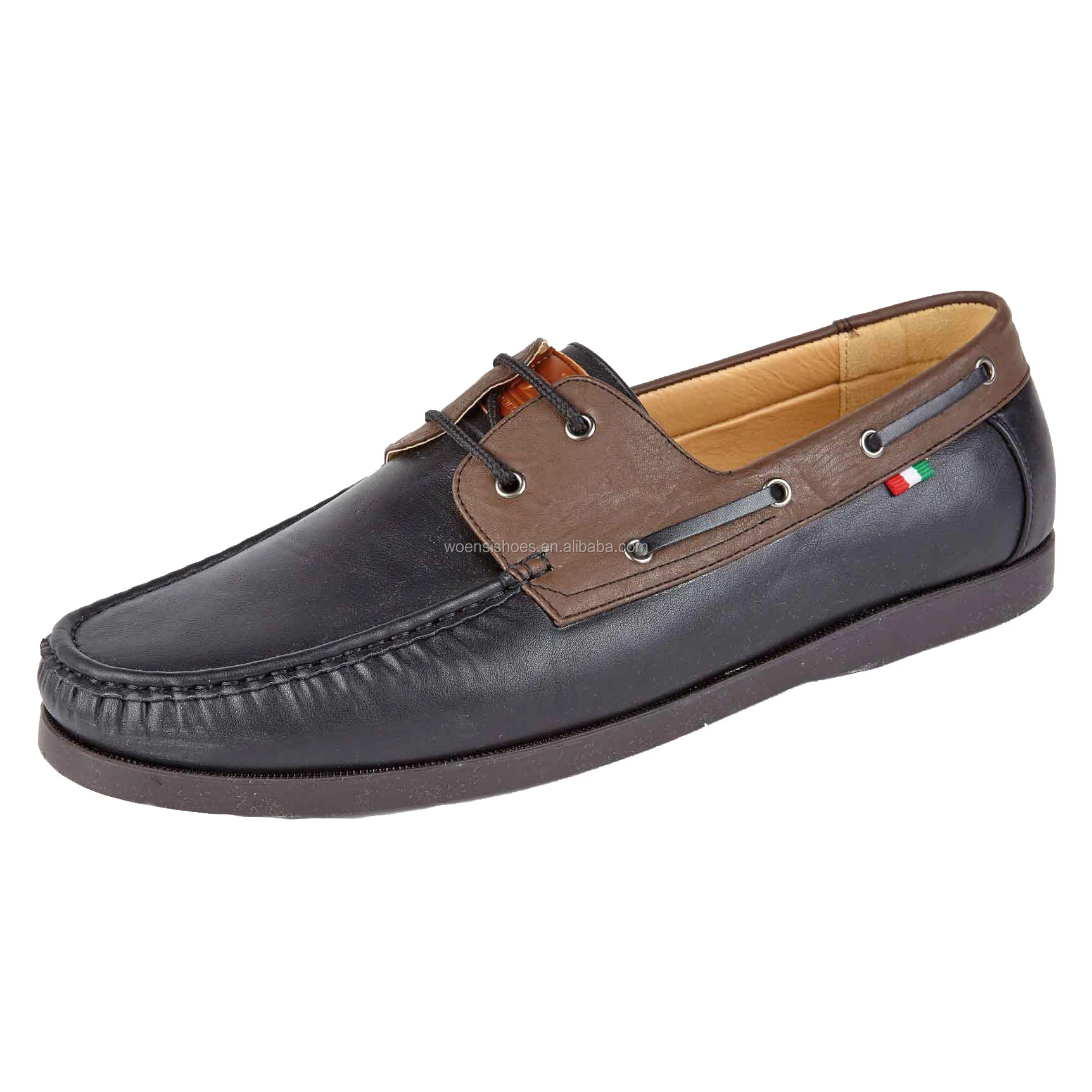 latest fashion oem factory cheap lace Up Boat Shoes Deck Shoes for men