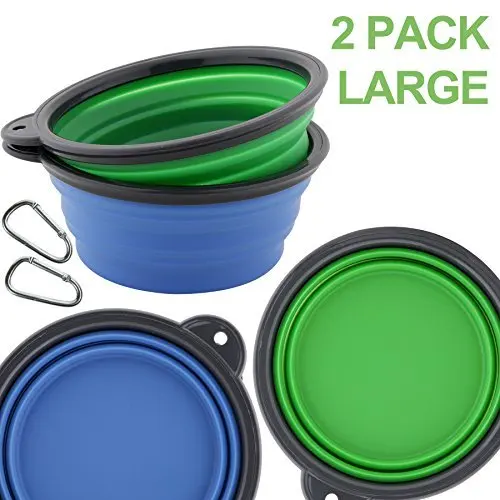 Collapsible Dog Bowl Pet Travel Bowl for Dog Cat Foog Water Easy Foldable Expandable Cup Feeder for Hiking Camping Travelling