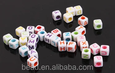cheap 10mm white cute alphabet handmade
