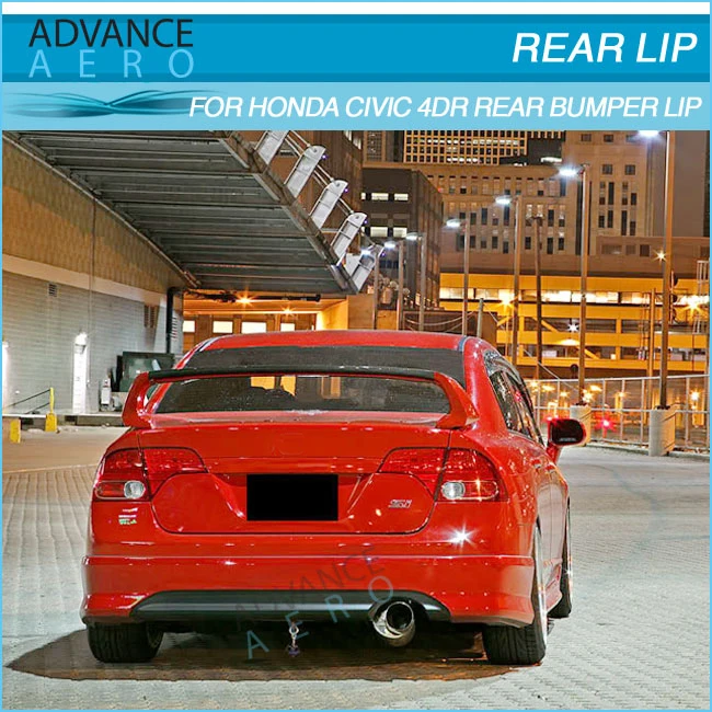 For 06 11 Honda Civic 4 Door Poly Urethane Hfp Style Rear Bumper