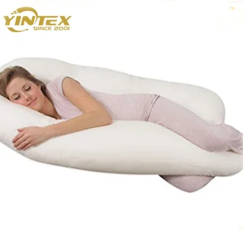Pregnancy U Pillow J Shaped Pregnant Pillow With Zippered Cover