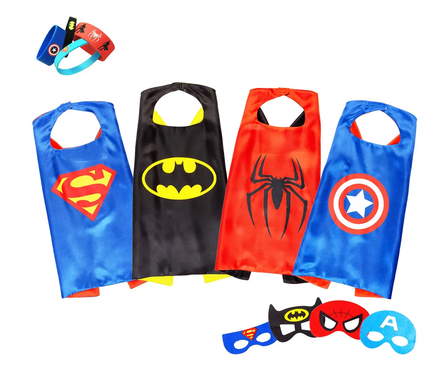 Superhero Capes Masks Dress Up Costumes Adult Teen Kids Boys Girls Party Favors