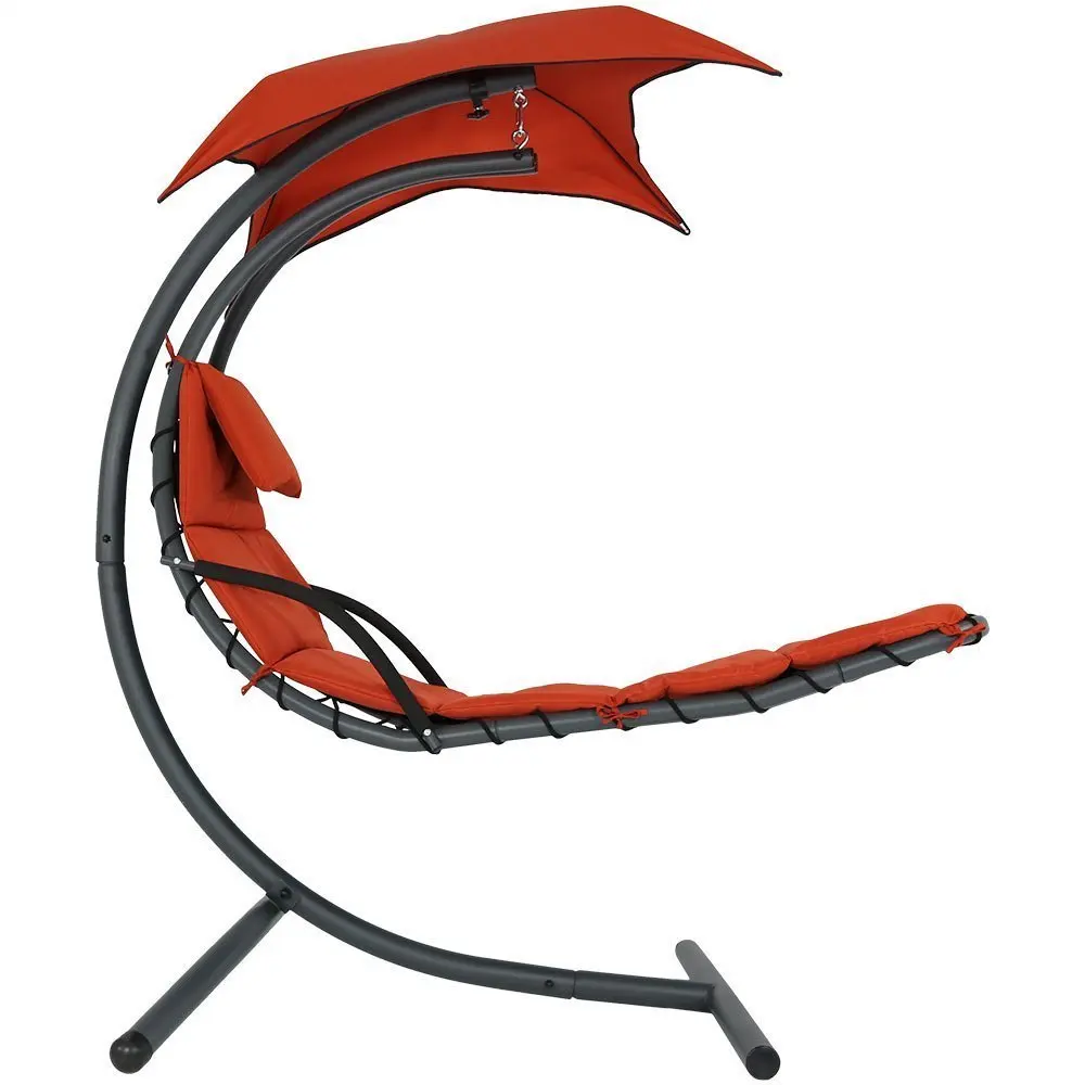 Get Quotations · Hanging Chaise Lounger Chair Swing Lounge Hammock for outdoor , outside and patio with Stand with