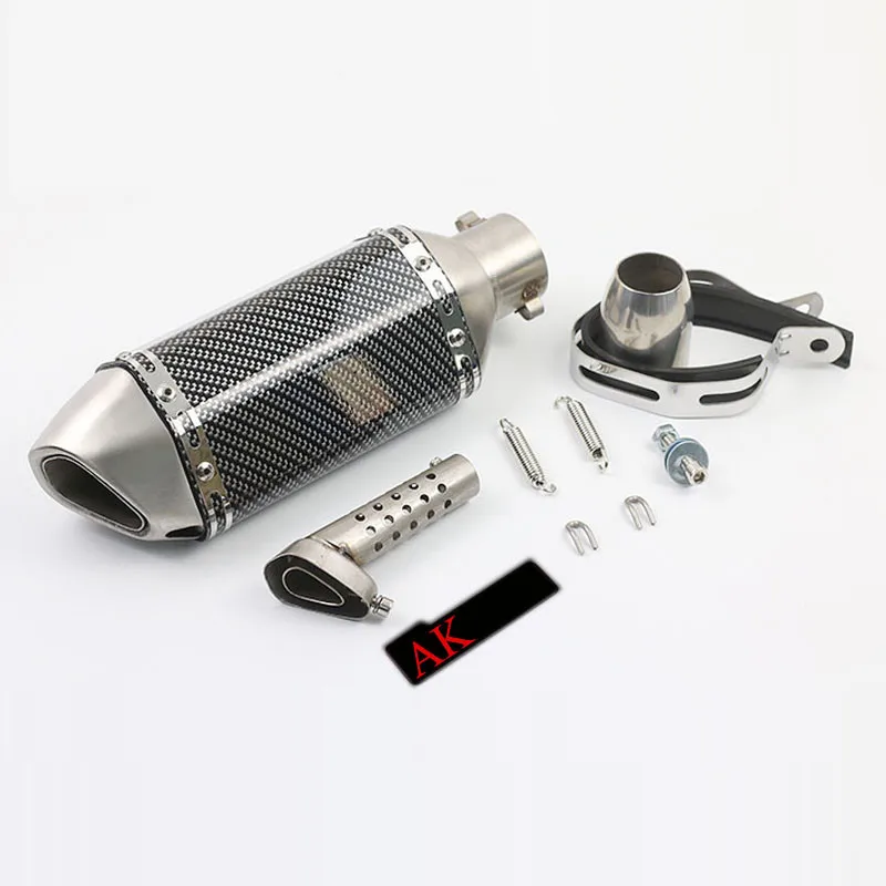 Exhaust Pipe For Motorcycle Universal Modified Muffle Pipe Slipon Small Hexagonal Motorbike