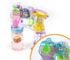 New style blowing bubbles toys Transparent flash gun,cheap bubble set toys