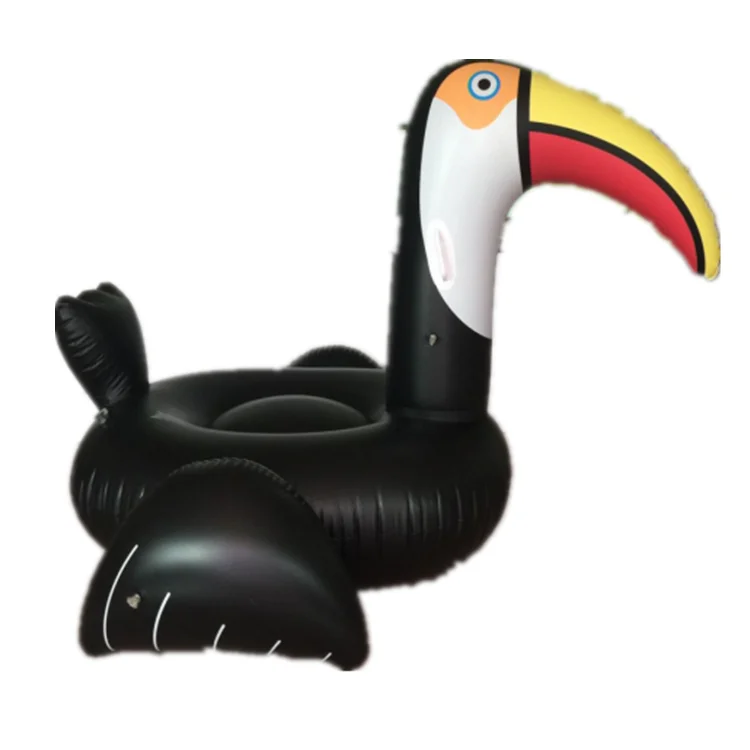 Giant Black Toucan Pool Floats New Swimming Broad Inflatable Woodpecker ...