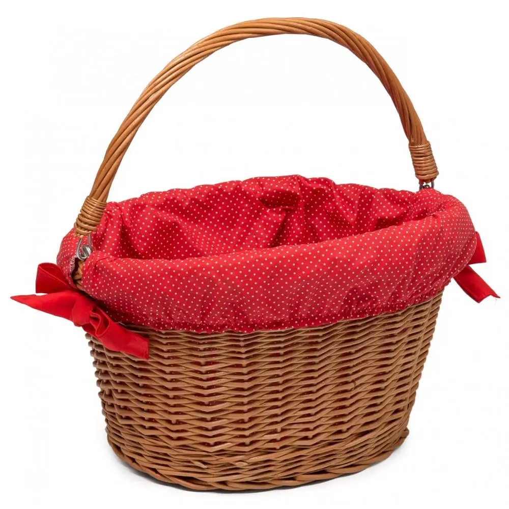 Rectangle Wicker Mountain Bicycle Basket With Liner Buy Wicke Bicycle