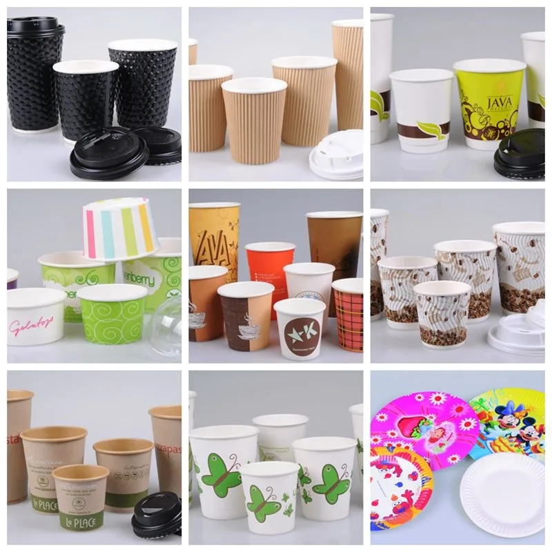 disposable black or while coated paper cup embossed paper cup custom printed with triple layer