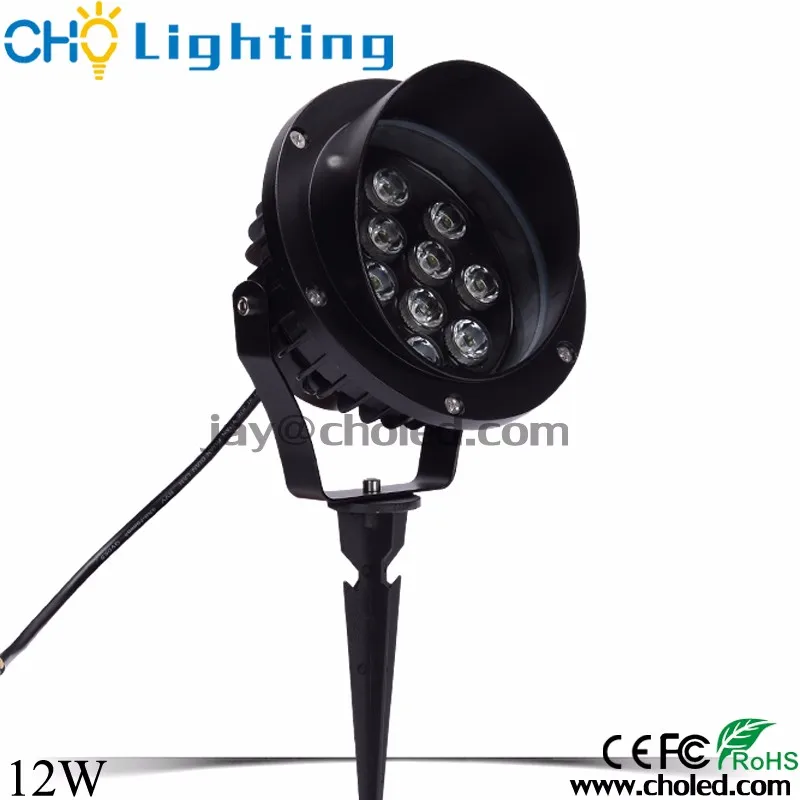 High Power Garden Use Ac Dc 12v Professional Waterproof 12w Led Garden