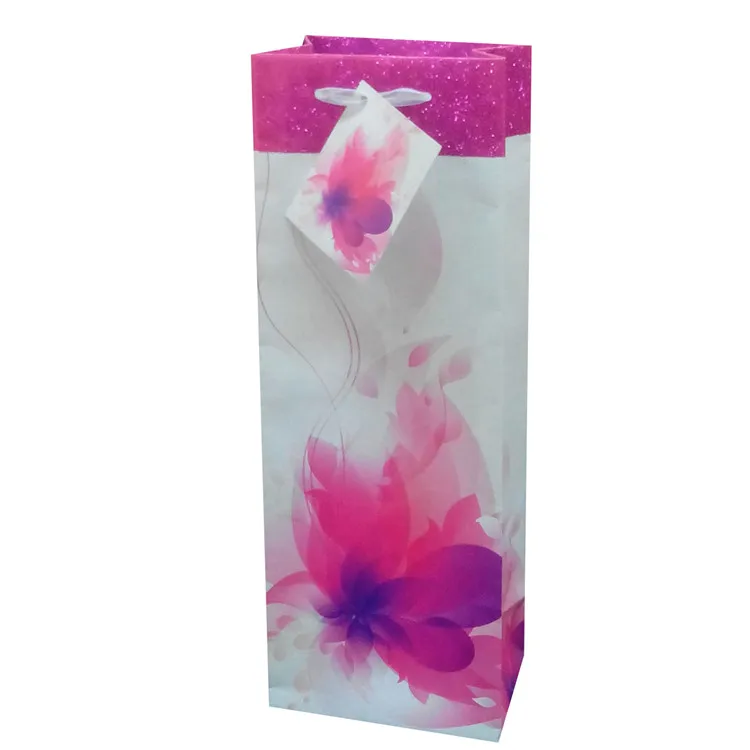 2019 Easy Carry Eco-friendly Recycled Durable Wine Gift Shopping Bag With Handles