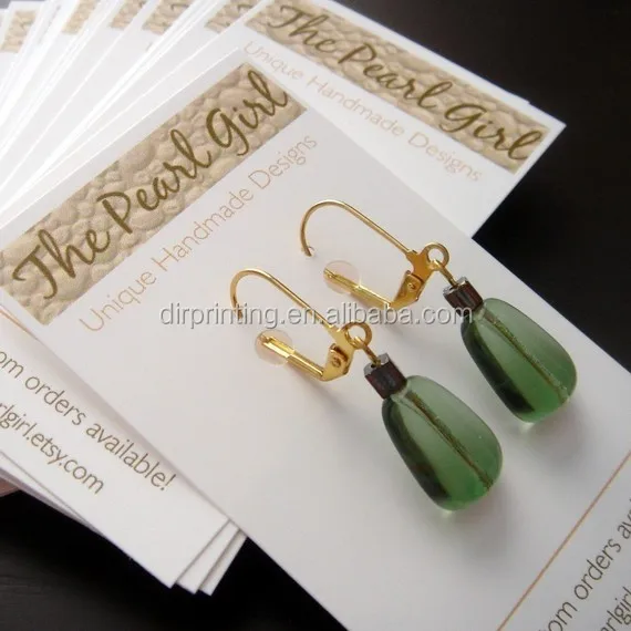 Custom Printed Jewelry Cards Hanging Earring Card Tags Custom Printed Jewelry Cards Hanging Earring Card Tags Made Hang Product On