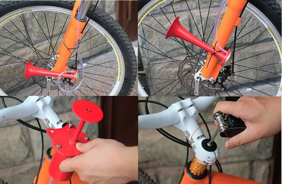 Air Pressure Bike Handlebar Fix Loud Voice Cycle Horns Bicycle Horn