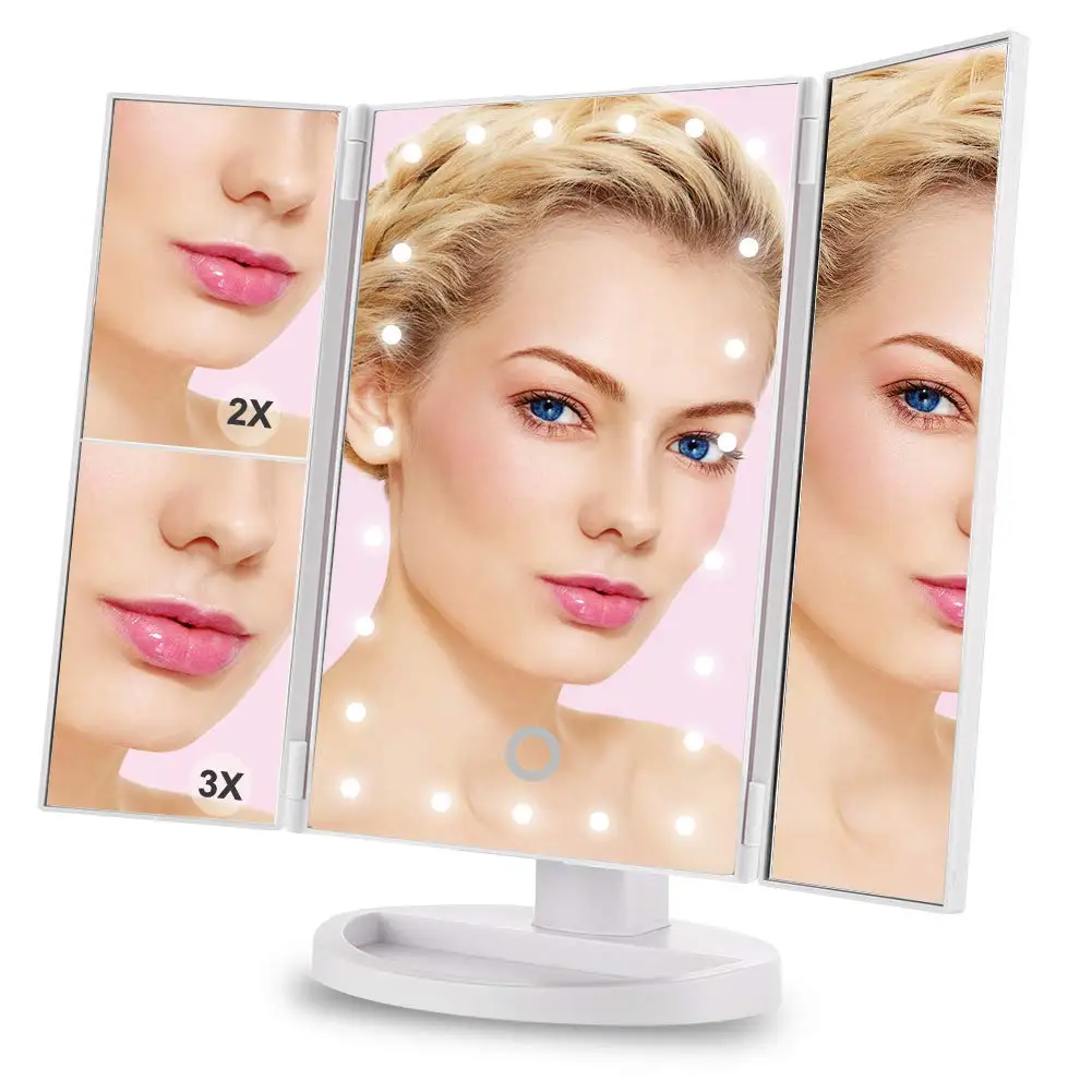 Makeup Mirror With 22 Lights Led Table Desktop Makeup 1x/2x/3x/10x