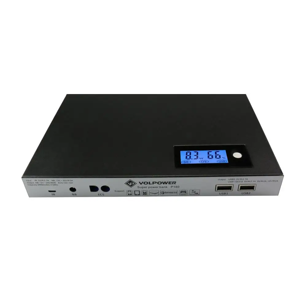 2019 solar laptop power bank for laptops 5V 9V 12V power bank DC port aluminium shell 50000mah - ANKUX.COM