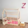 Pine Wood Montessori Children's House Beds detachable Safety Barrier