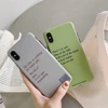 Simple Fashion Letter TPU Bumper Case for iPhone X IMD Printing Logo Customize Smartphone Accessories Cases 8 6s 7plus Xr