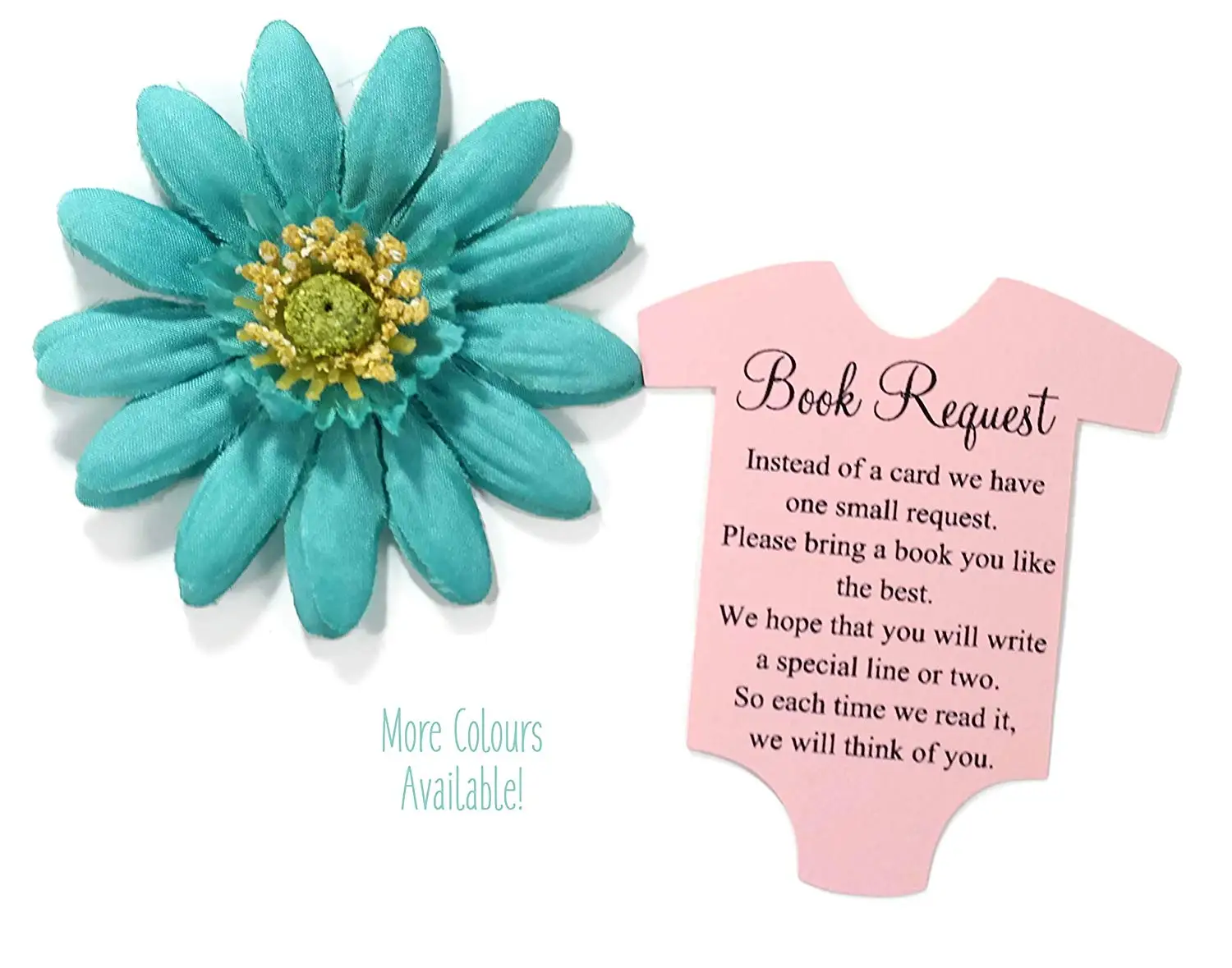 Baby Girl Book Request Cards for Baby Shower Invitations (Set of 20)