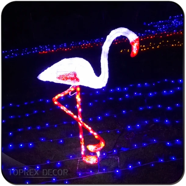 flamingo outdoor christmas decorations