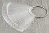 50 Tips Fan-Shaped False Nail Art Display Clear/Natural Color Chart For Polish Gel Plastic Tool Wholesale Fashion
