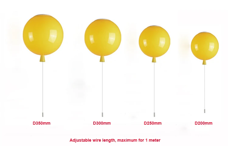 Modern design decoration acrylic colourful balloon ceiling lights surface mounted for Children Kids room