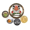 New technique super quality commemorative hydraulic pressure iron black nickel souvenir dual plating coins