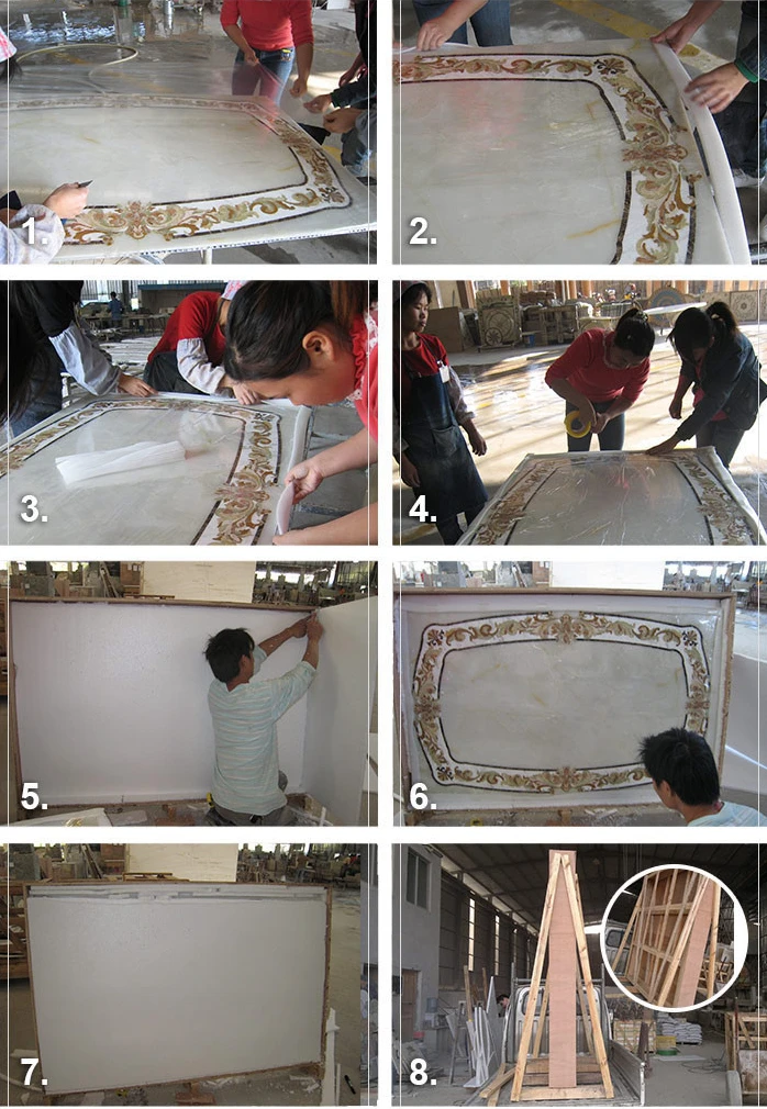 stone oval medallions