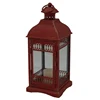 Vintage Decorative Candle Lantern Red Retro Metal Lanterns