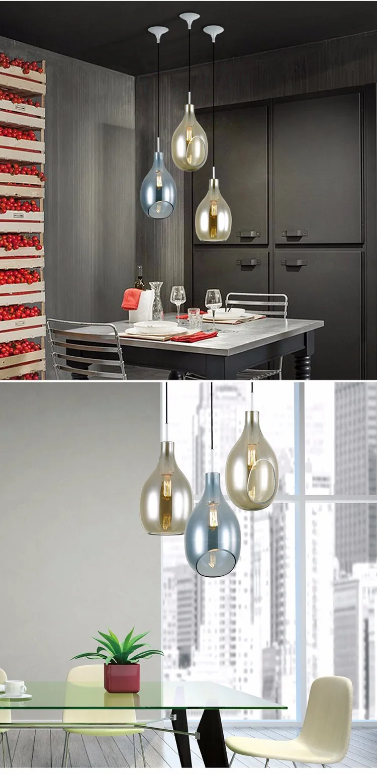 Desain Klasik Vintage Sederhana Led Blown Kaca Lampu 