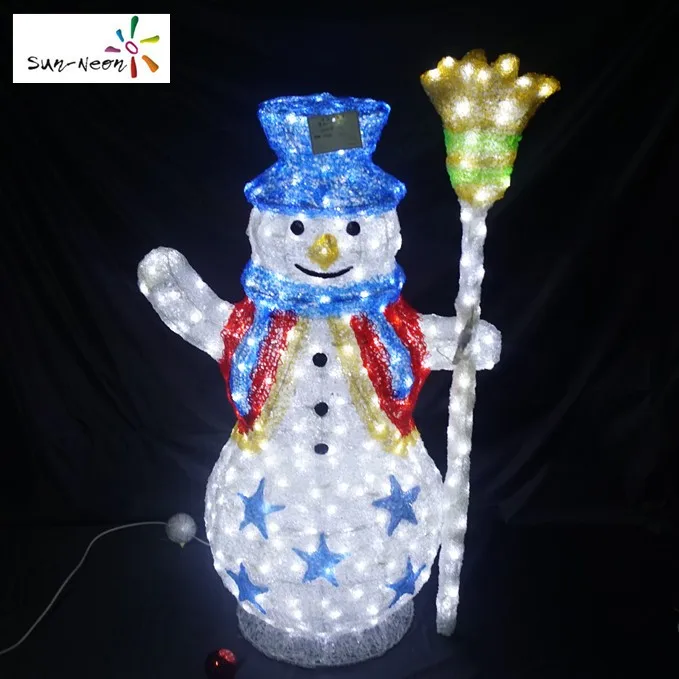 Fancy Lighted Plastic Light Up Rattan Snowman With Led Light Buy