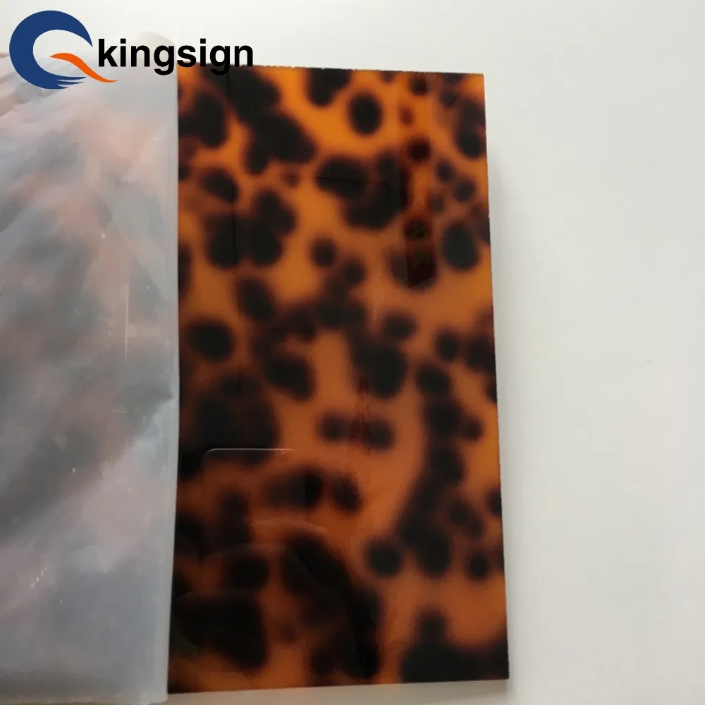 Laser Cutting Leopard Print Tortoise Shell Cast Acrylic Sheet For Wall