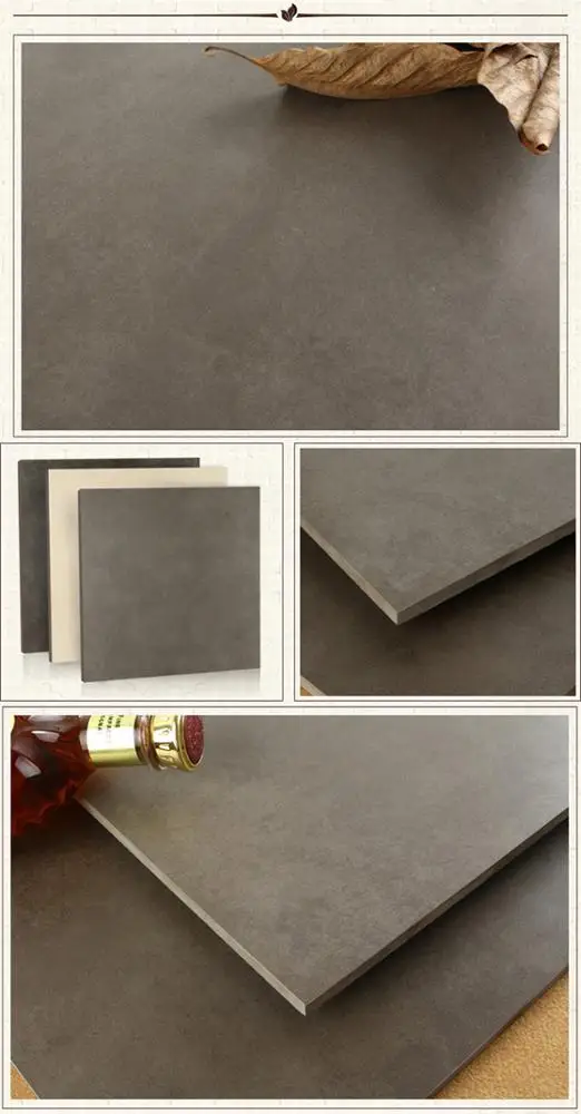 600x600mm Pabrik Harga Termurah Abu-abu Beton Semen Inkjet 