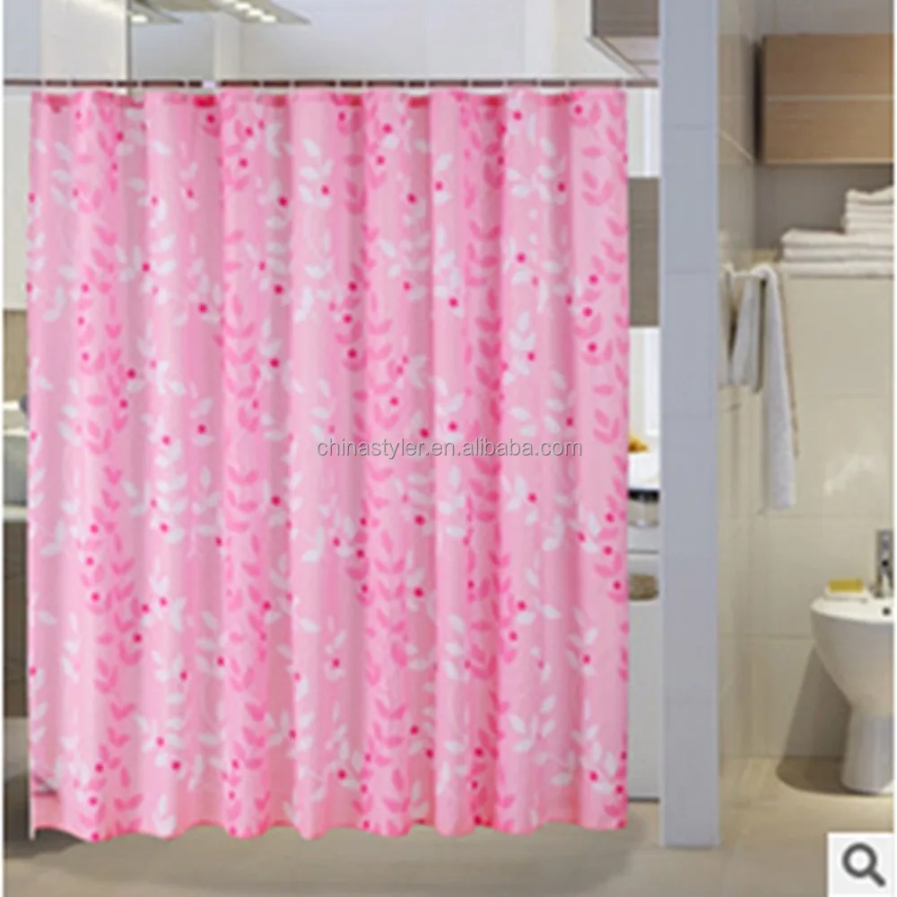 Disegni tende colore rosa, foglia ombra tende da doccia romantico ...