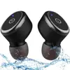 BT5.0 IPX8 Waterproof TWS Bluetooth Earphone, Bluetooth Earphones with 600mAh Wireless Charging Box