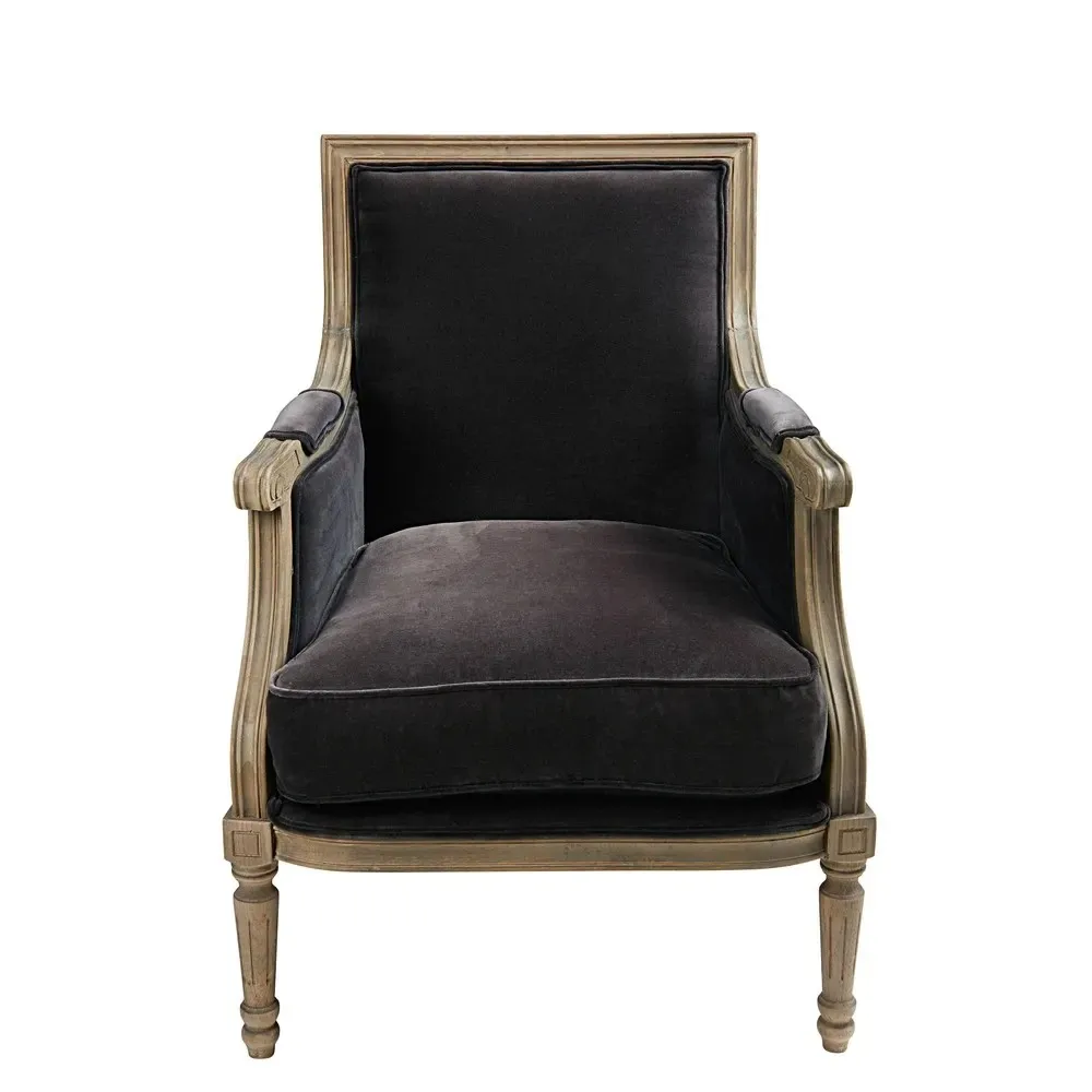 法国省古董高背软垫扶手椅