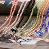 Factory direct transparent crystal string mobile phone lanyard lobster buckle beaded mobile phone shell hanging neck rope mobile