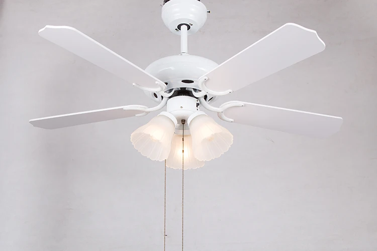 Jiangmen manufacture Best Selling iron blade ceiling fan with LED lights