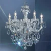 New inventory immediate delivery 5 lights small chrome silver k9 crystal chandelier in stock for sale