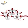 Italian style nonstock cook ware sets,cast iron set cookware,10PCS cookware set stainless steel saucepan kochtopf set