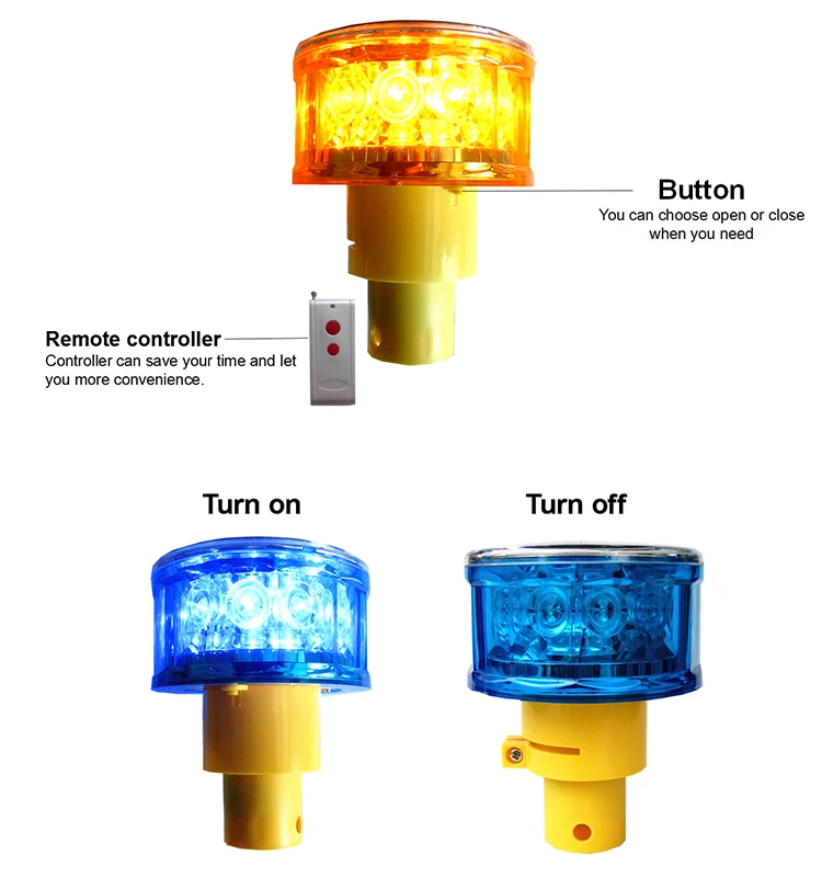 flashing led remote control warning light/remote controlled strobe