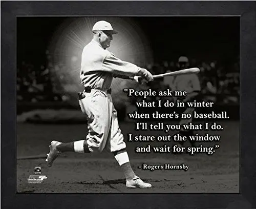 Rogers Hornsby St. Louis Cardinals Pro Quotes Photo (Size: 9" x 11") Framed