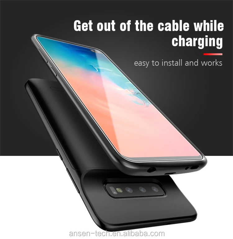For Samsung Galaxy S10 Plus 5000 mAh S10 Plus Power Phone Case External Battery Case Backup Power Charger For S10 Samsung - ANKUX.COM