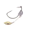 TOMA 5pcs/lot fishing Crank hook with lead Metal Spoon sequins Add weight Soft worm hooks