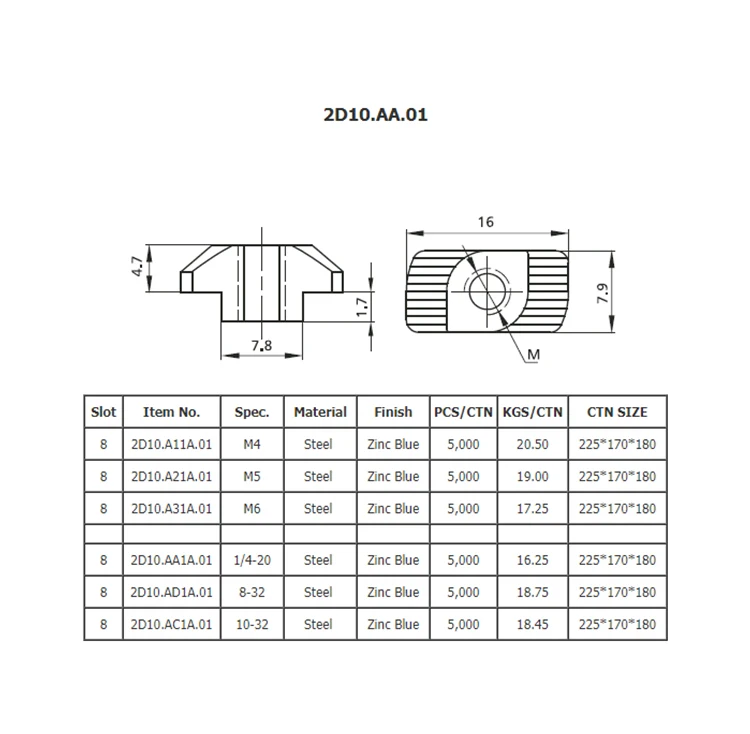 4040 4545 aluminum profile t slot nut installation