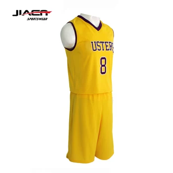Yellow Gold Youth Basketball Uniform 