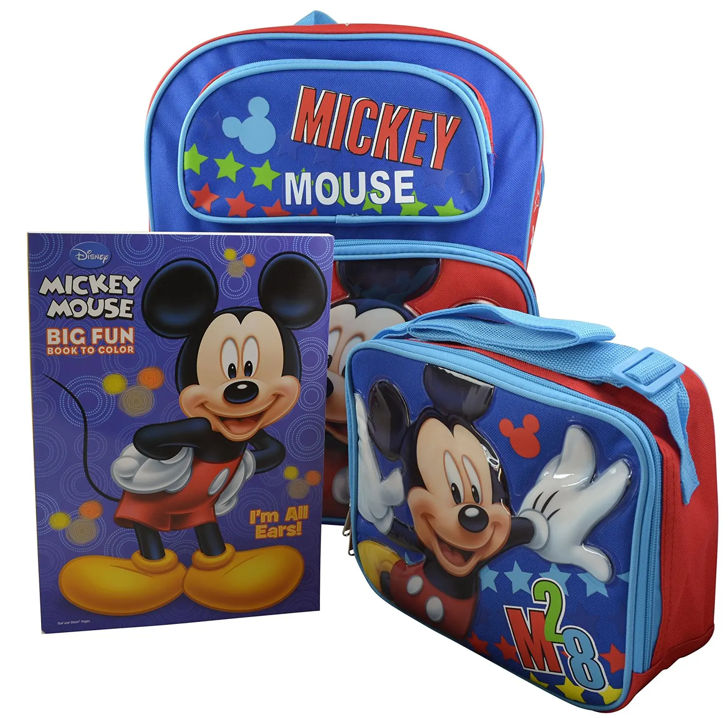 mickey mouse backpack and lunchbox