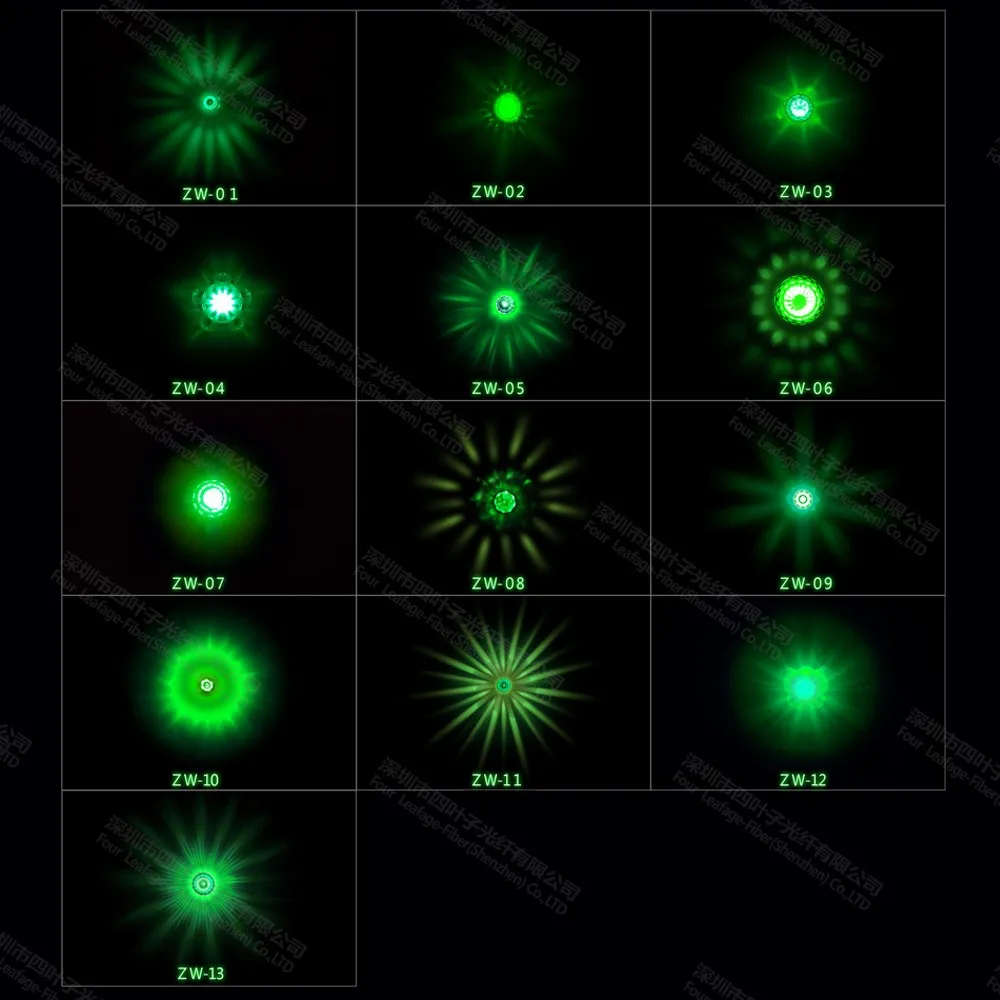 Zw 09 6 pcs led fibers optiques étoiles éclairage de plafond fin ...