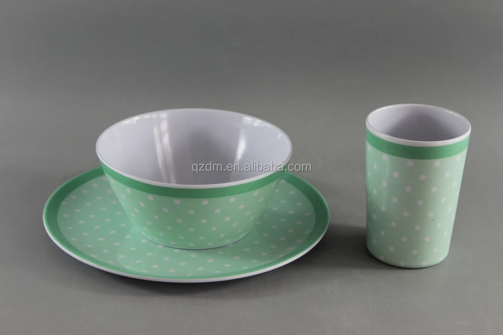Hot Sale 100% Melamine Dinner Set Of 3pc