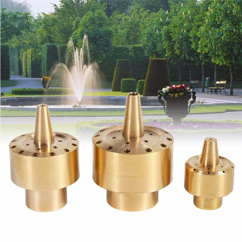 Factory Supply Garden square 1/4" 1/2" 3/4" DN15 Brass Column Water Fountain Nozzle Sprinkler Spray