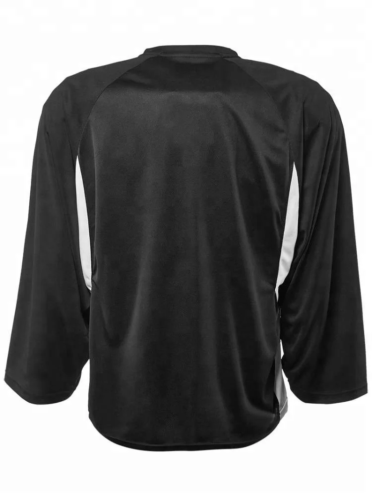 Wholesale 100 Polyester Custom Black Practice Ice Hockey Jersey Blank